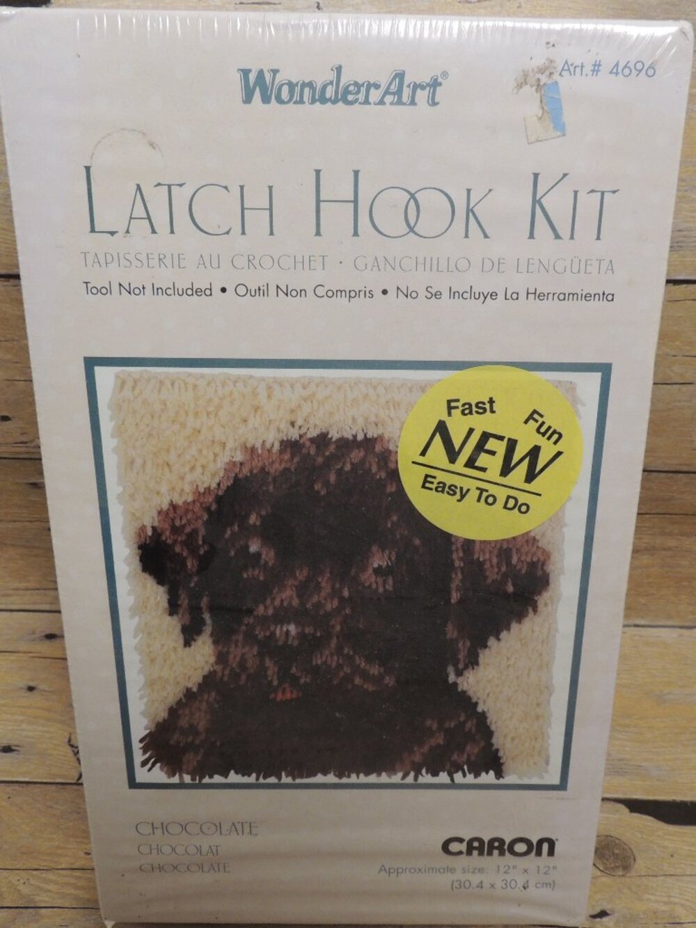 Wonder Art Latch Hook Kit Chocolate Dog #4696 NEW and SEALED